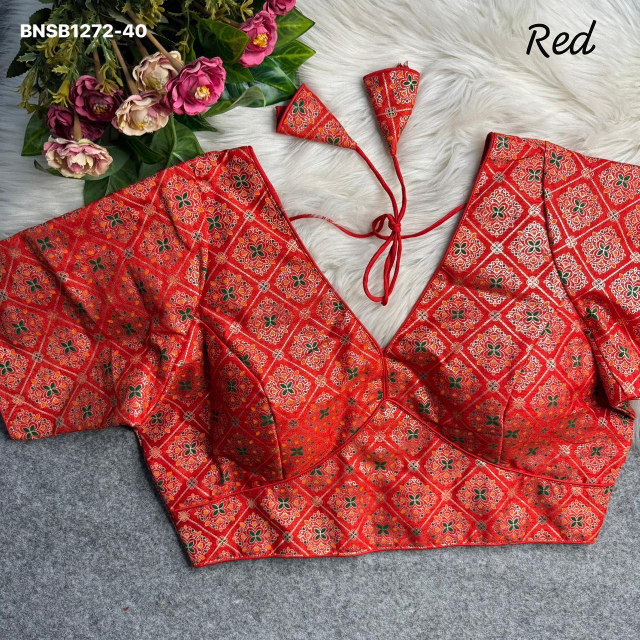 Sabyasachi-Inspired Patoda Print-Red